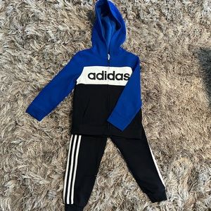 Adidas Sweatsuit Royal Blue and Black Boys size 6